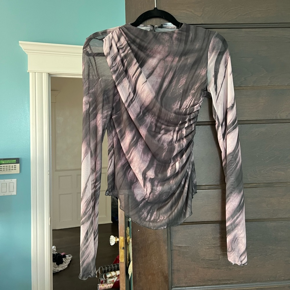 Mesh Zara Wrap detailed Top